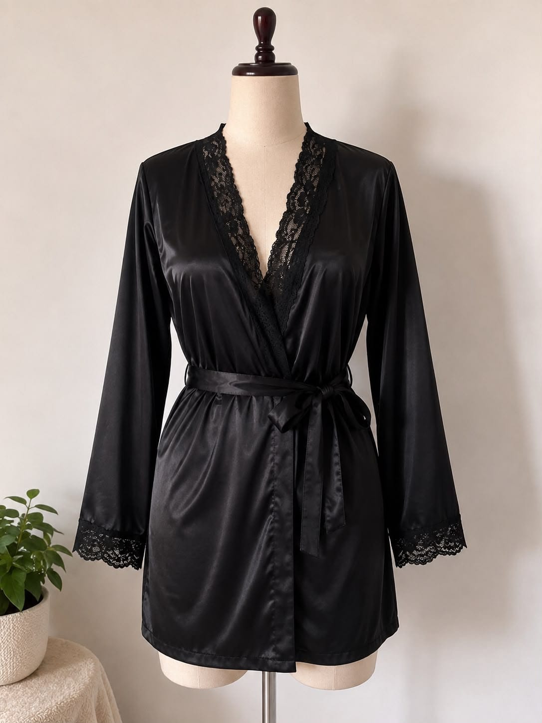 Ruby Satin Robe